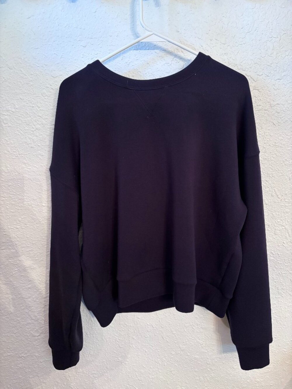 Spanx Women's Air Essentials Crewneck L Navy Cozy Travel Lounge
